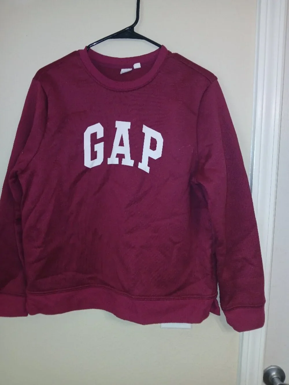 GAP Burgundy Maroon Classic Arch Logo Pullover Crewneck Sweatshirt